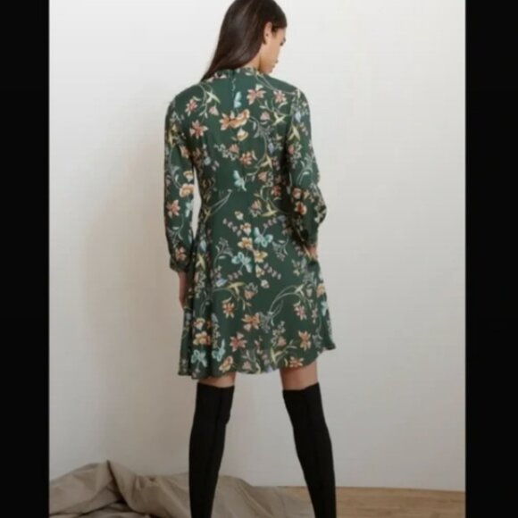 VELVET By Graham & Spencer Juliet Floral Mock Neck Dress Anthropologie Sz M NWT - Picture 16 of 16